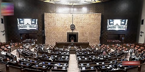 Rajya Sabha Chairman Jagdeep Dhankhar conducts proceedings in the House during the Winter session of Parliament. (Photo | PTI)