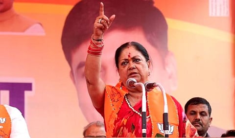 Vasundhara Raje Scindia. (Photo | Vasundhara Raje Scindia X)