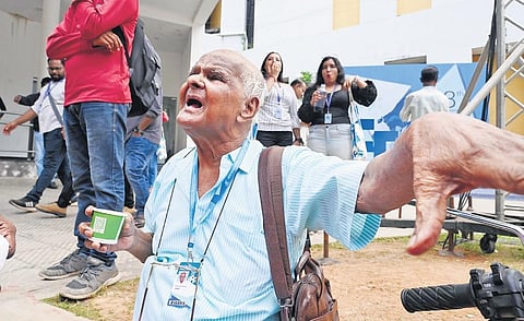 S Kunju Kunju, 88, the eldest delegate in the 28th International Film Festival of Kerala, at the Tagore theatre, the main venue of the fest in Thiruvananthapuram, on the fifth day on Tuesday |Vincent