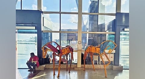 Horse installations at Sir M Visvesvaraya Terminal in Baiyappanahalli have been removed after they were vandalised.
