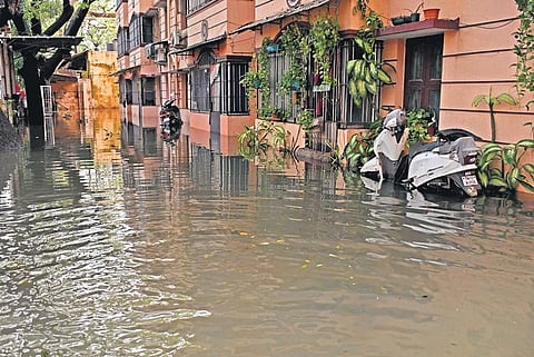 A flooded colony in Korattur | Express