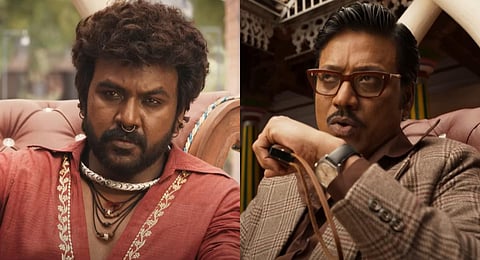 YouTube screengrabs from the trailer of Karthik Subbaraj's 'Jigarthanda Double X'