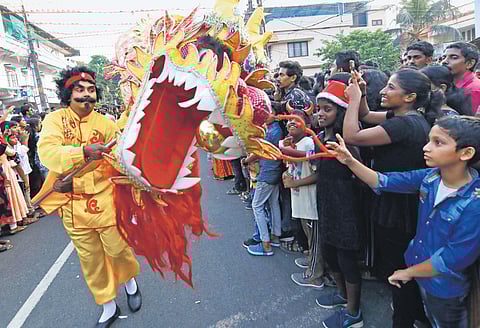 File pic of a Cochin Carnival parade
