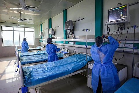 Special wards are being prepared at government hospitals as preparedness amid concern over new COVID-19 variant JN. 1. (File photo | PTI)