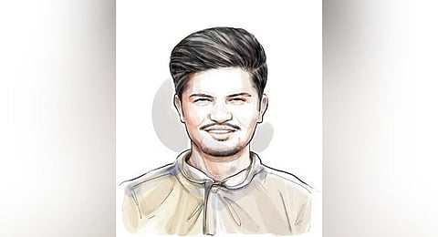 Cricketer Sameer Rizvi (Express Illustration | Sourav Roy)