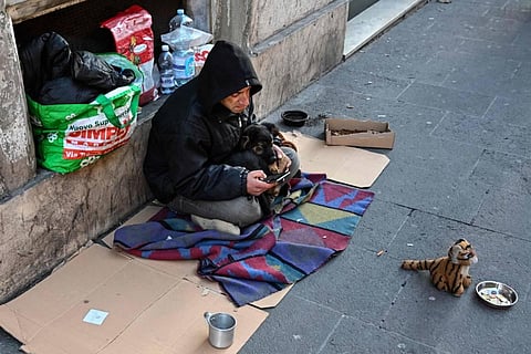 A homeless man in the UK. (Photo | AFP)