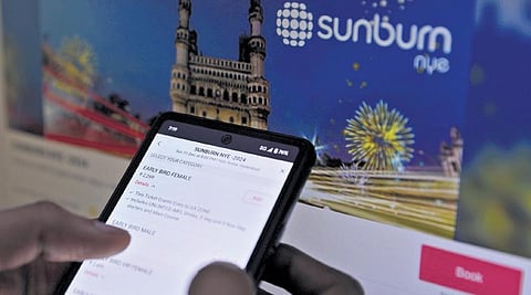 Tickets for the Sunburn event in the city available on the BookMyShow portal on Monday | Sri Loganathan Velmurugan