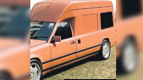 The restored Benz caravan.