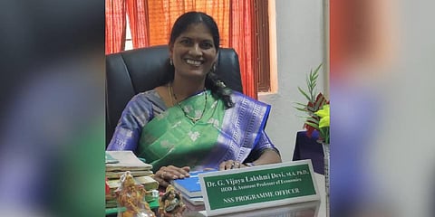 National Service Scheme (NSS) programme officer Doctor Gangireddy Vijayalakshmi who has been working as NSS programme officer in SKR and SKR Government Degree College (Autonomous) in Kadapa town.