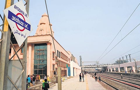 Renovation works being undertaken at Ayodhya railway station | file photo