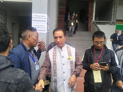 The ZPM's chief ministerial candidate Lalduhoma (centre) is among the winners (Photo | Special arrangement)