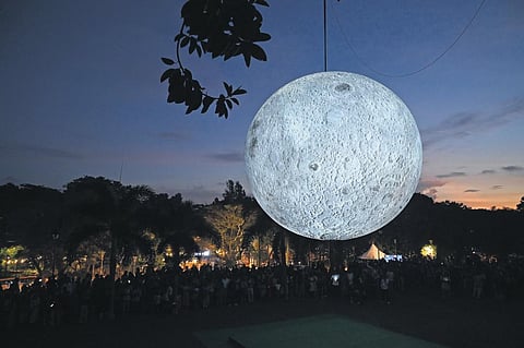 ‘Museum of the Moon’ installation in Thiruvananthapuram PICS: VINCENT PULICKAL