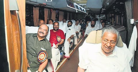 Kerala Chief Minister Pinarayi Vijayan with his cabinet colleagues (File photo | Express)
