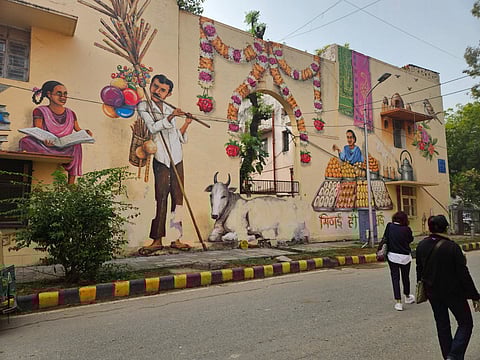 The lanes of the Lodhi Art District. (Photo | Express)