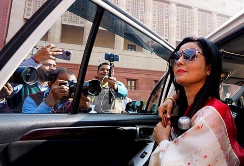 TMC MP Mahua Moitra arrives during the Winter session of Parliament, in New Delhi | PTI