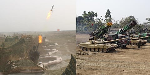The Fire Power Exercise was aimed at synergising the firepower assets of the Indian Armed Forces and CAPFs to orchestrate an integrated battle.