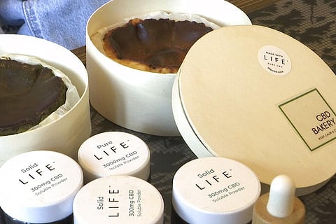 Cheesecakes made with CBD, CBD powder and water-soluble CBD sold by the CBD Bakery online shop (Photo |AP)