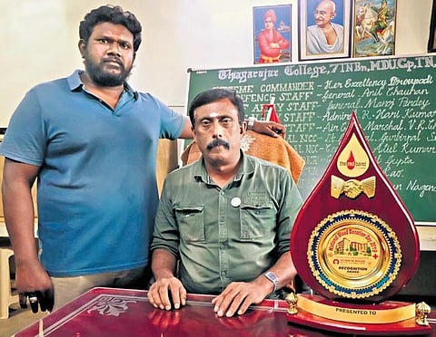 S Murali Krishnan sought inspiration from his Teacher N Arun Nagendran (53) and has donated blood over 50 times | Express