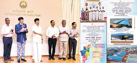 Stalin inaugurating the sheds on Saturday | Express