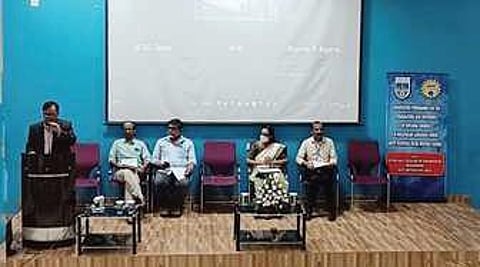 AICTE director Sunil Luthra speaking at the orientation programme for translators and reviewers at College of Engineering Trivandrum (CET)