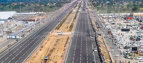 Delhi-Dausa-Lalsot sector of the Delhi Mumbai Expressway, which was inaugurated by Prime Minister Narendra Modi on Sunday | PTI