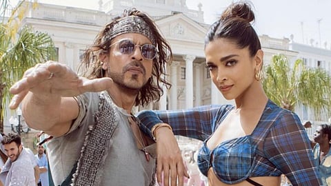 Shah Rukh Khan and Deepika Padukone in 'Pathaan' (Photo | Screengrab)