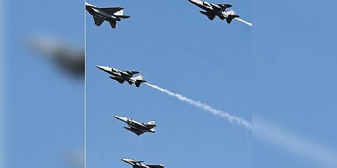 Metal birds at Aero India 2023
