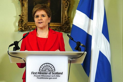 Nicola Sturgeon speaks during a press conference at Bute House in Edinburgh, Wednesday, Feb. 15 2023. (Photo | AP)