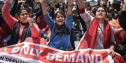 Representational image of Kashmiri Pandit employees. (File photo | PTI)
