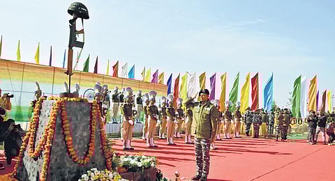Armed forces pay tribute to victims of Pulwama attack on its fourth anniversary in Lethpora, Jammu and Kashmir | Zahoor Punjabi