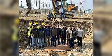 The foundation stone laying ceremony of the JSW steel plant in Pulwama.