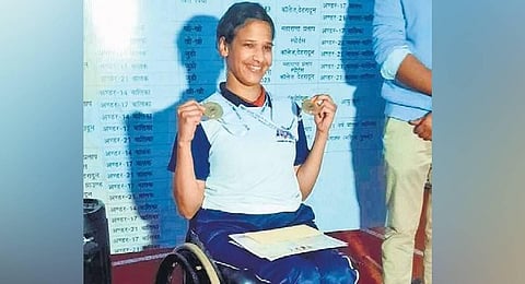 Athlete Garima Joshi has won two gold medals at the Para Athletics Championships in the disabled category at the State Level Sports Mahakumbh 2023 in Uttarakhand.