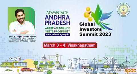 The Global Investors Summit is scheduled to be held in Visakhapatnam on March 3 and 4.(Photo | Screengrab, Twitter)