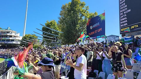 South Africa fans make their presence felt during the final on Sunday (Photo | EPS / Gomesh S)