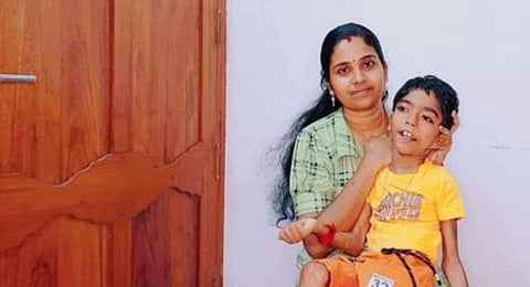 Swathy with her son Anay