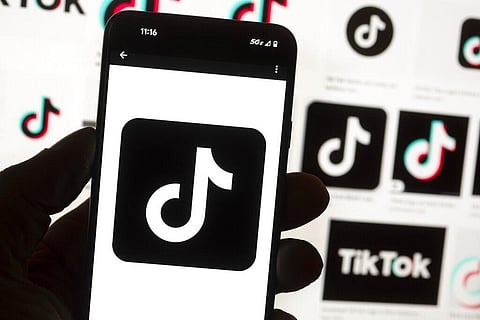The TikTok logo is seen on a cell phone on Oct. 14, 2022. (File Photo | AP)