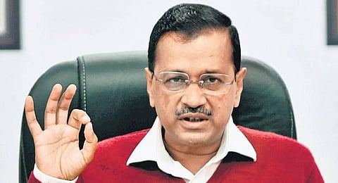 Chief Minister Arvind Kejriwal during a press conference on Thursday | Express