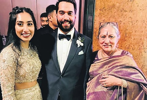 Nihal & Aishwarya Saldanha with Jeanne Saldanha