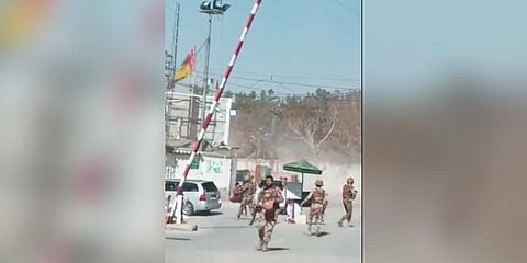 A huge explosion is heard near the Quetta Police headquarters in Pakistan. (Photo | Twitter Screengrab)