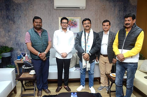 BJP's North Bengal MLA Suman Kanjilal joined the Trinamool Congress on 5 February 2023. (Photo | TMC Twitter)