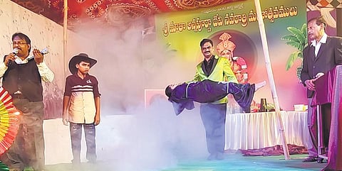 Chinta Shyam Kumar and his family members conducting magic shows on several platforms across national and international stages | Express