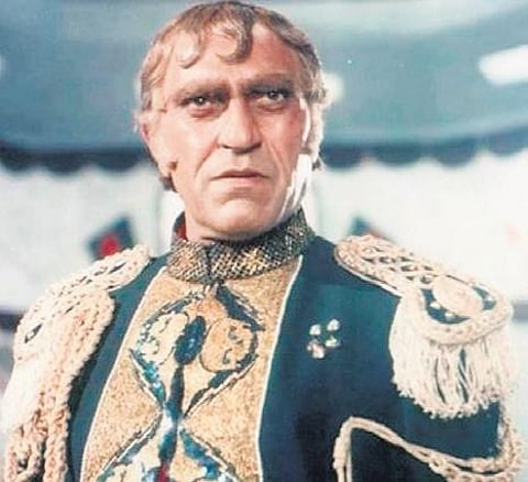 Later actor Amrish Puri as Mogambo in Hindi blockbuster Mr India