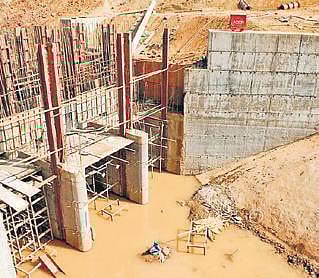 Work at the Mahadayi project site was stalled due to legal issues.