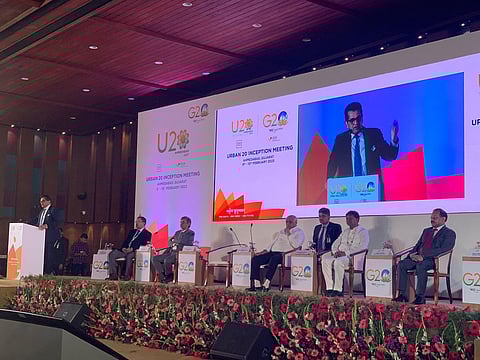 Indian Sherpa Amitabh Kant at U20 Summit. (Photo | Special Arrangement)