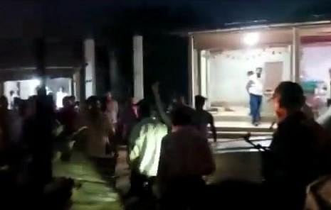 Screengrab from a video of the violence in Tripura. (Courtesy | Twitter @Jairam_Ramesh)