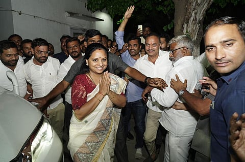 Bharat Rashtra Samithi (BRS) leader K Kavitha. (Express)