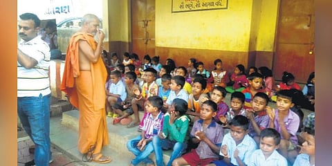 Monk in love with tribals and education
