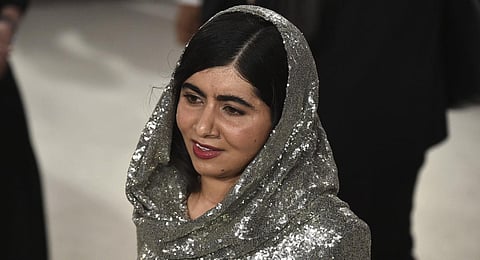 Malala Yousafzai arrives at the Oscars on Sunday, March 12, 2023, at the Dolby Theatre in Los Angeles. (Photo | AP)