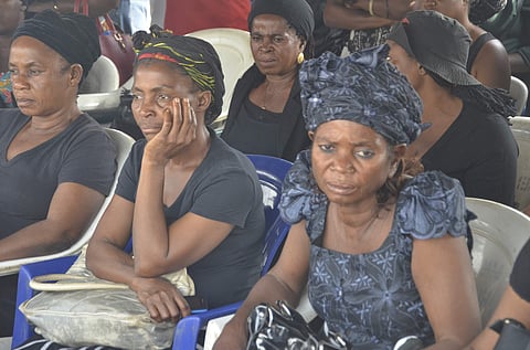 FILE: Family members mourn victims of attacks blamed on Fulani herdsmen during a mass funeral in Makurdi, Nigeria, Thursday, Jan. 11, 2018. | AP