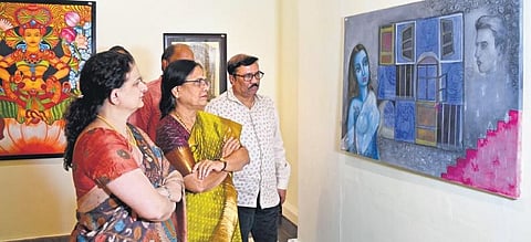 Surabhi Vani Devi at the exhibition | Vinay Madapu